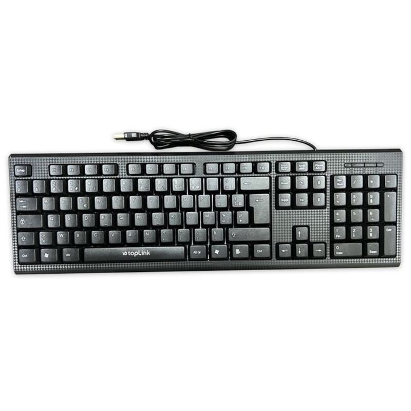 CLAVIER USB AZERTY FILAIRE STANDARD-NOIR