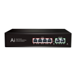 Kuwfi PoE Switch 4*10/100Mbps + 2*100Mbps Uplink