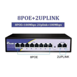 Kuwfi PoE Switch 8*10/100Mbps + 2*100Mbps Uplink