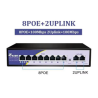Kuwfi PoE Switch 8*10/100Mbps + 2*100Mbps Uplink