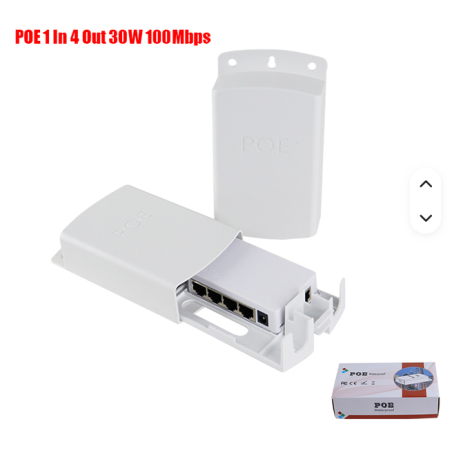 POE 1IN 4OUT 30W 100Mbs